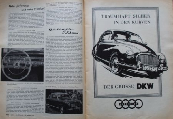 "Krafthand - Internationale Automobilausstellung" Automobile-Magazine 1957 Borgward-Motiv (9229)